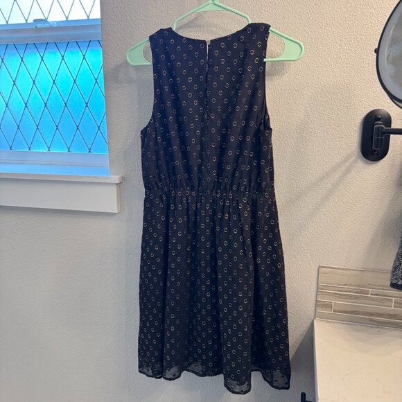 A New Day Black Party Dress with Gold Dots Size S - Picture 2 of 4